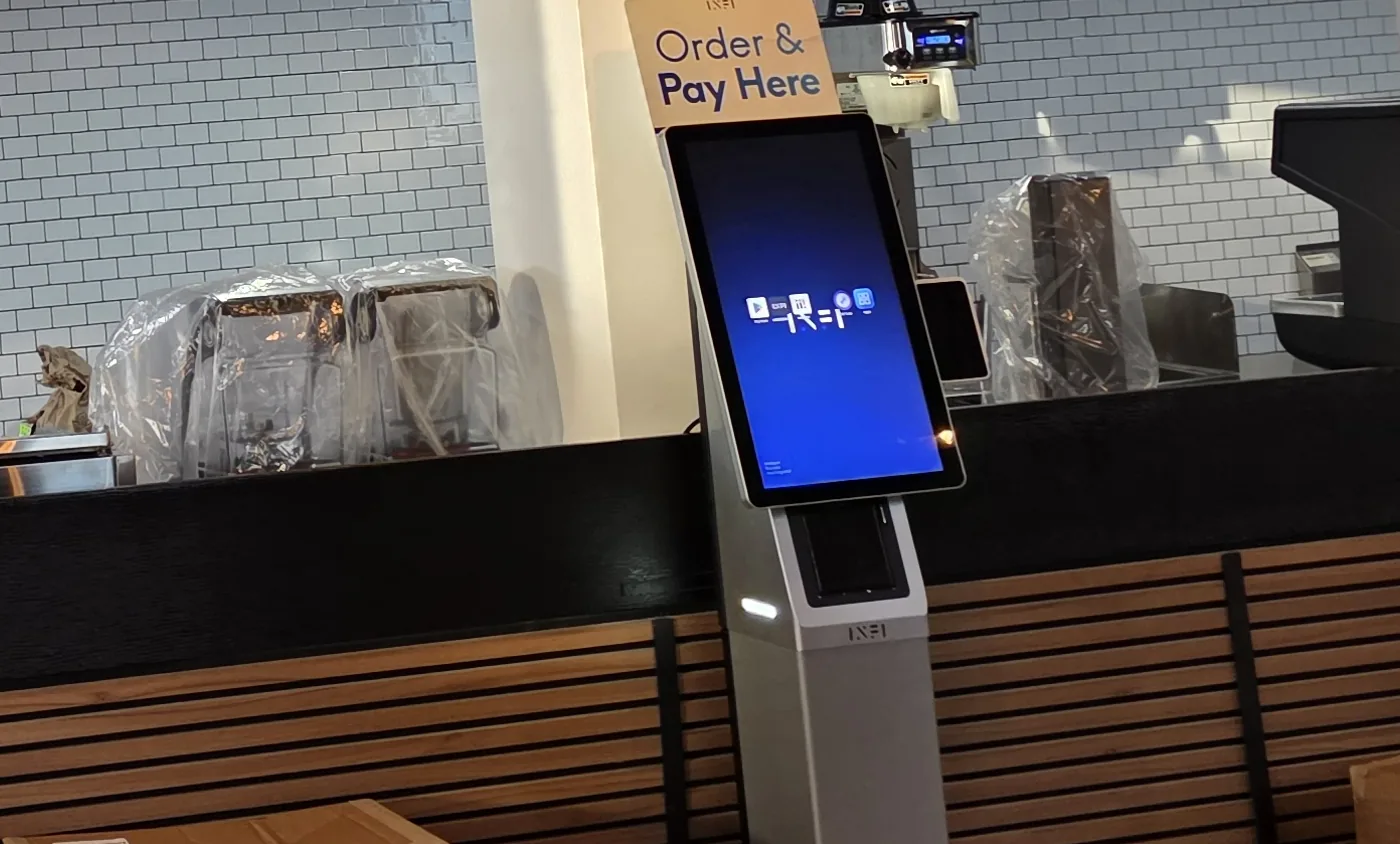 The counter and self-order kiosk
