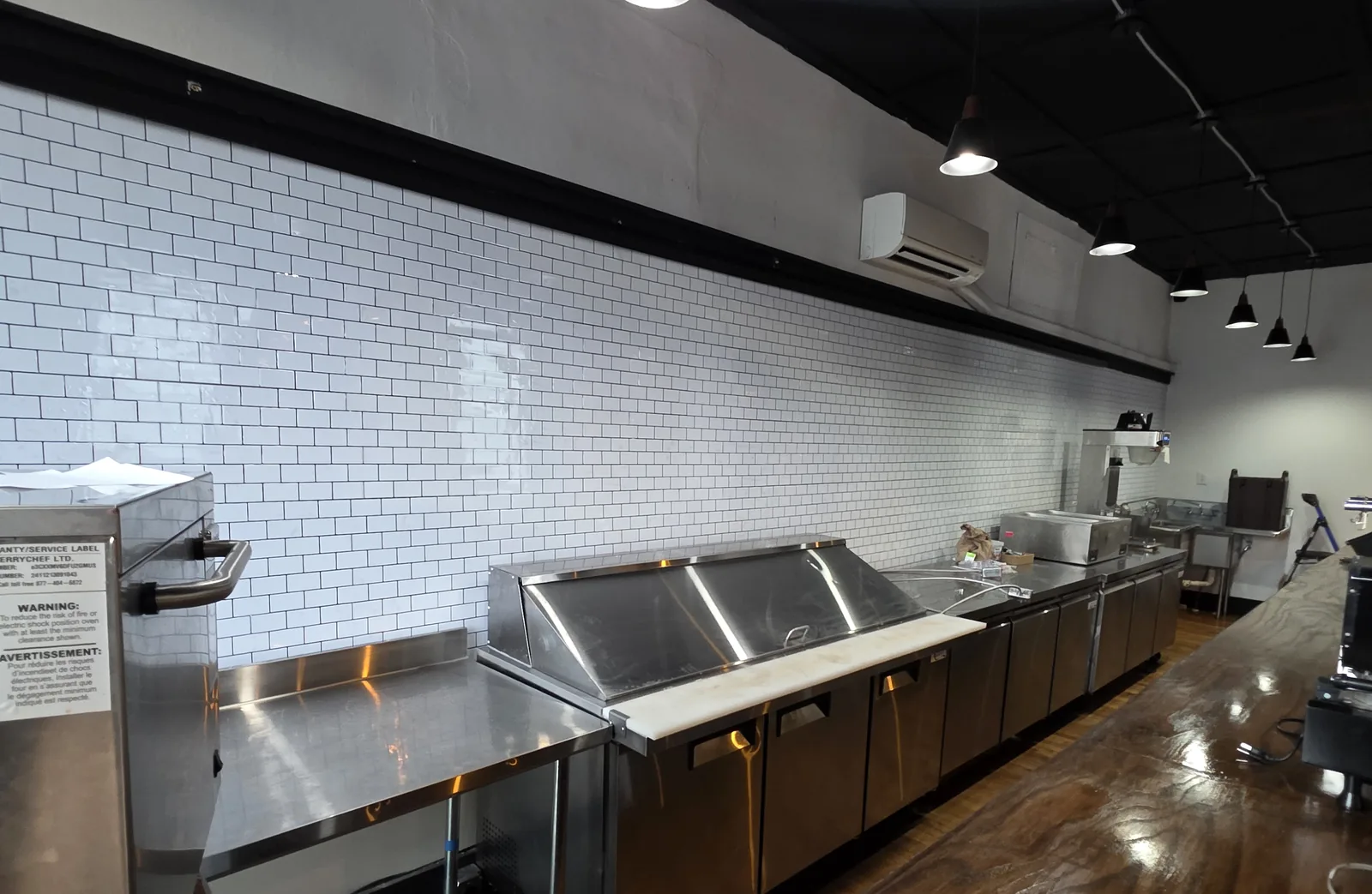 The prep line and service wall